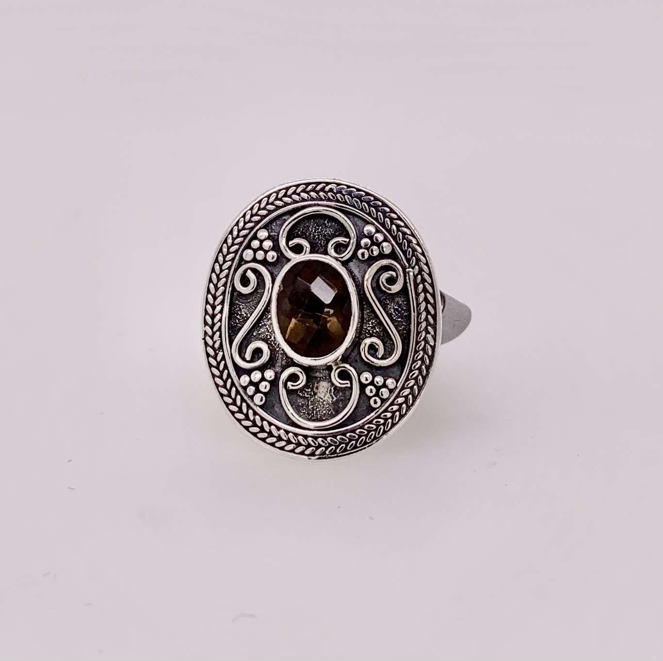 Sterling Silver Smokey Quartz Ring