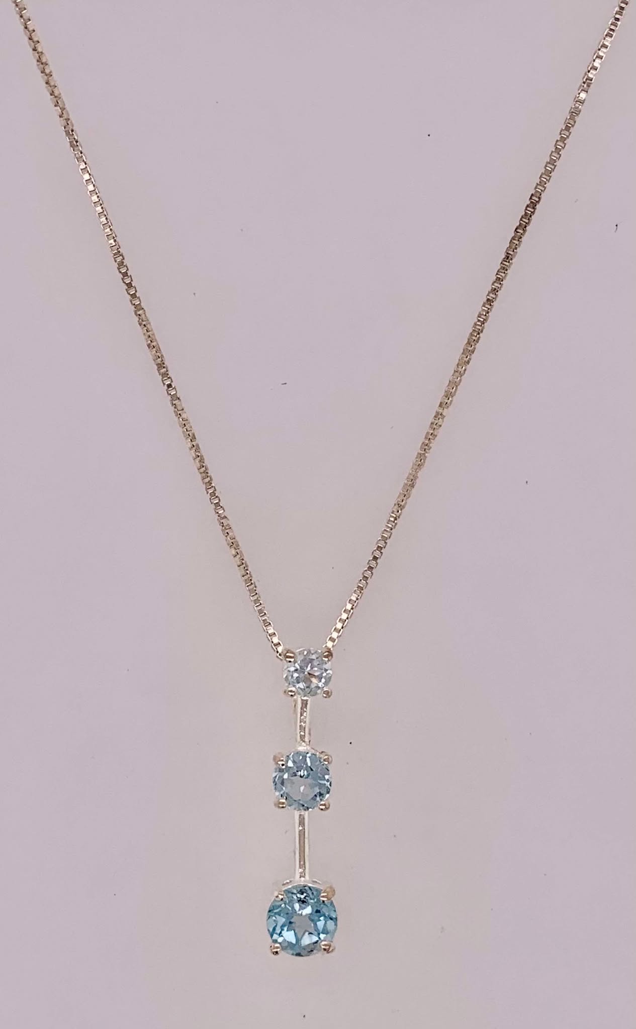 Sterling Silver Synthetic Blue Stone Pendant