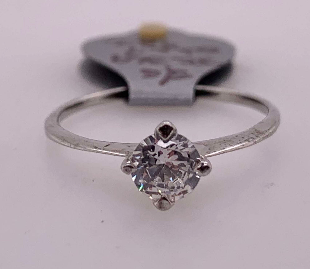 Sterling Silver Cubic Zirconia Solitaire Ring