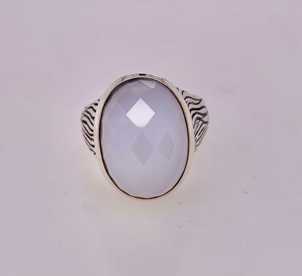 Sterling Silver Opaque Quartz Ring