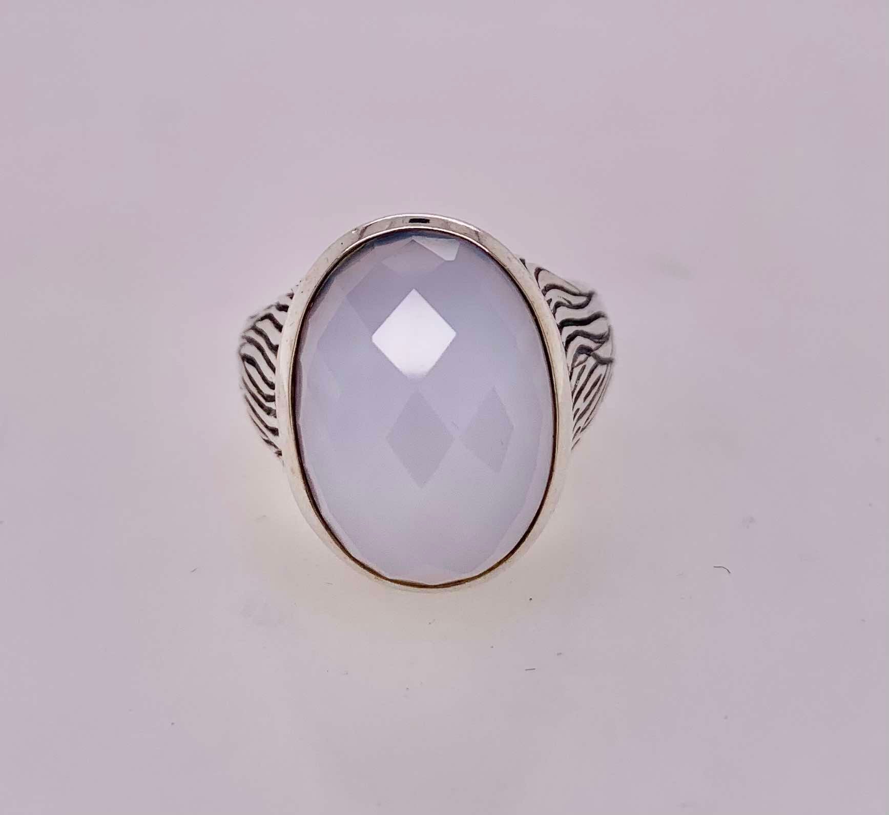 Sterling Silver Opaque Quartz Ring