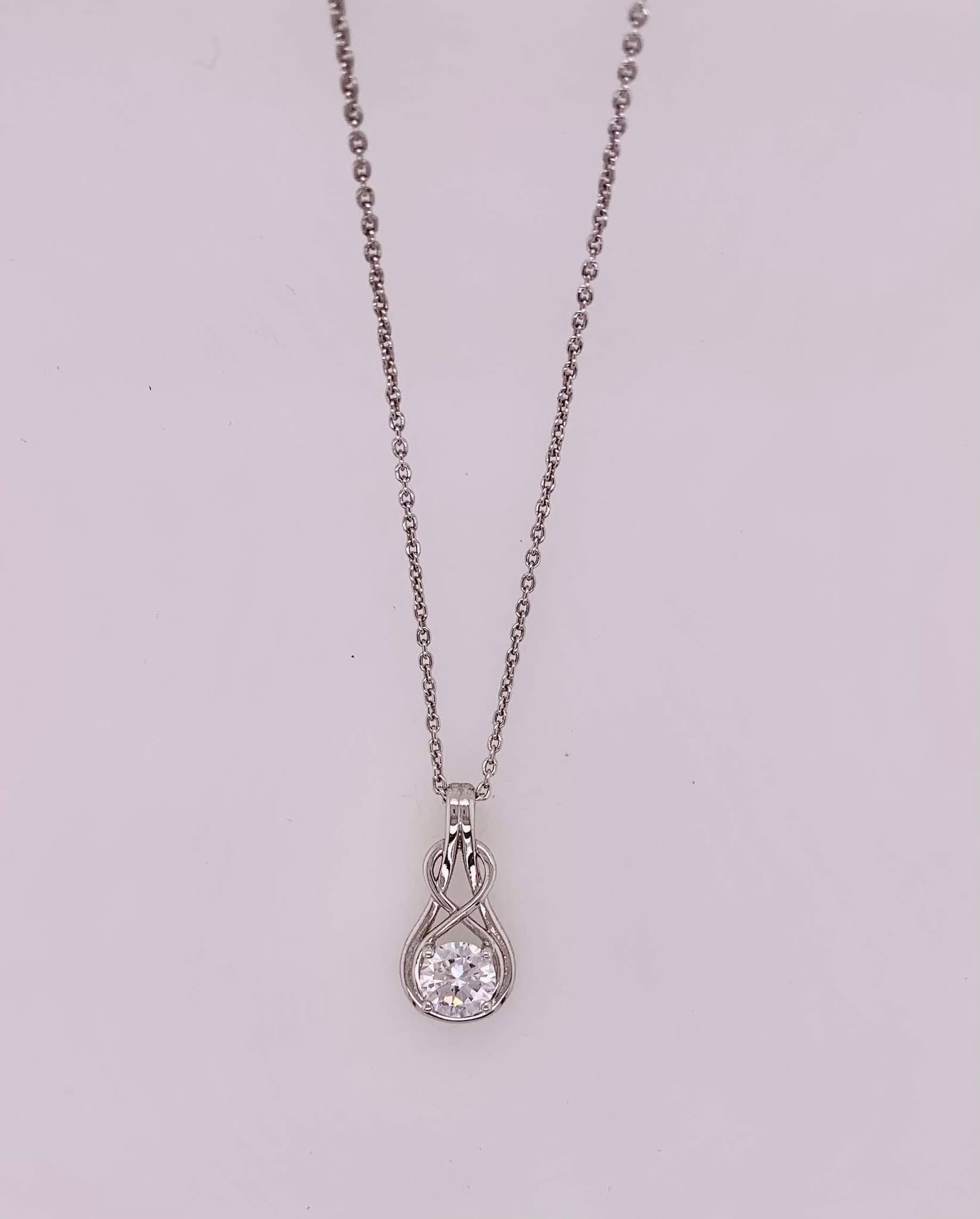 Sterling Silver CZ Necklace
