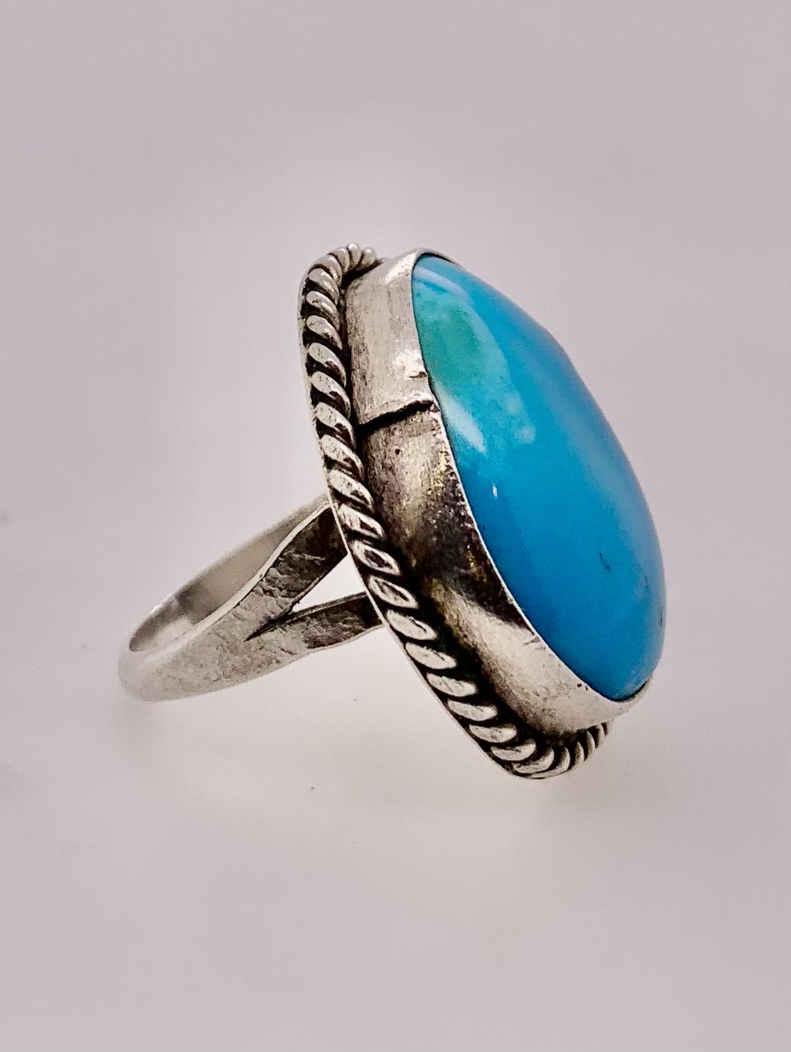 Estate Sterling Silver Turquoise Ring