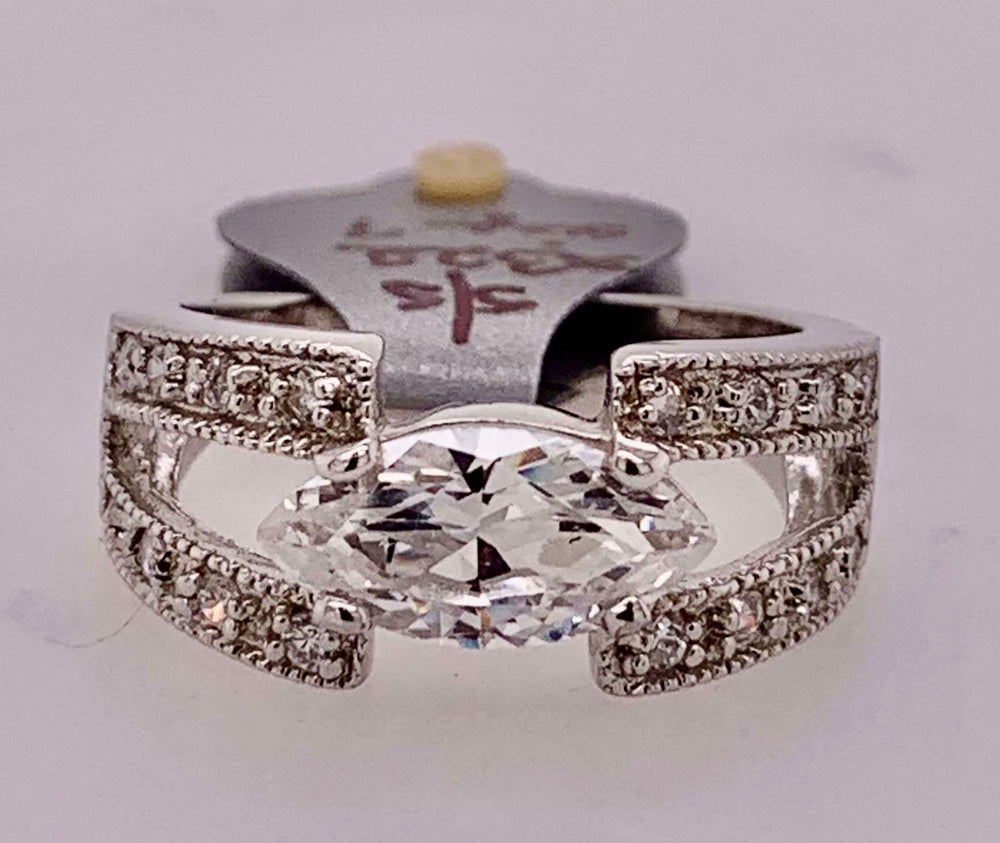 Sterling Silver Cubic Zirconia Band Ring
