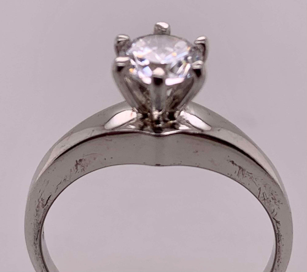 Sterling Silver Cubic Zirconia Solitaire Ring