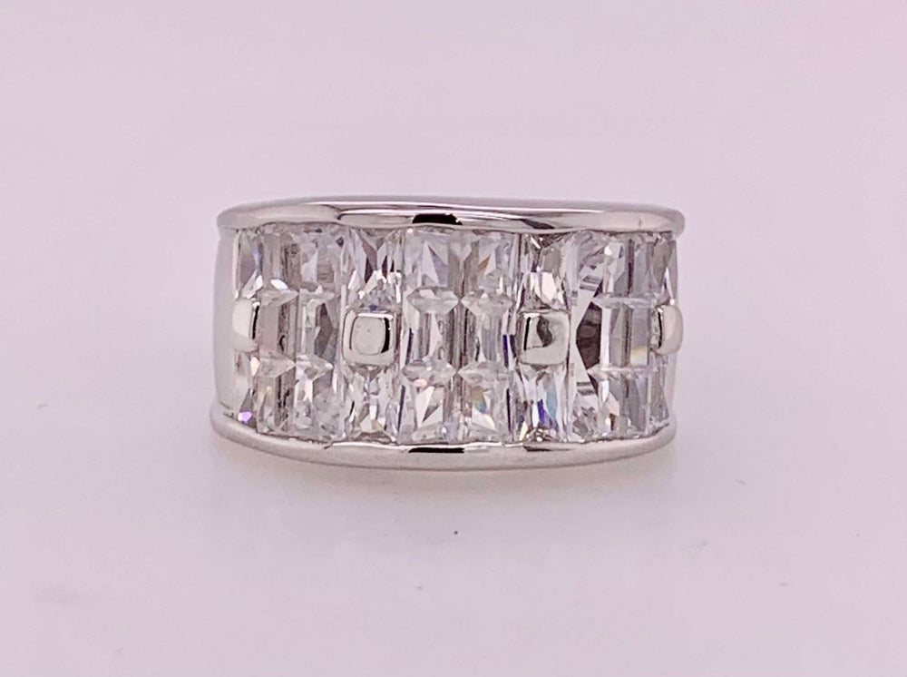 Sterling Silver Cubic Zirconia Band Ring