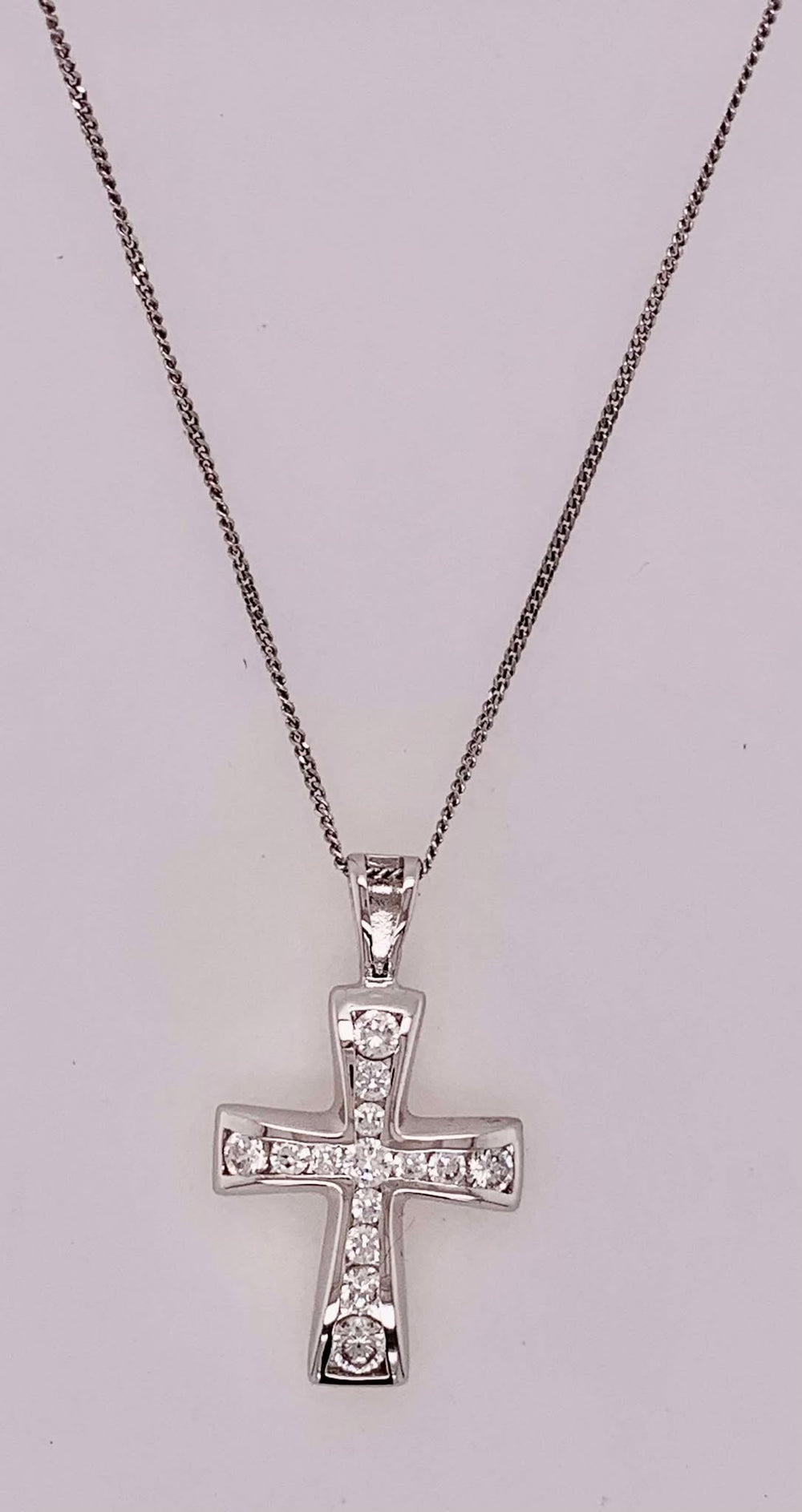 Sterling Silver CZ Cross Pendant