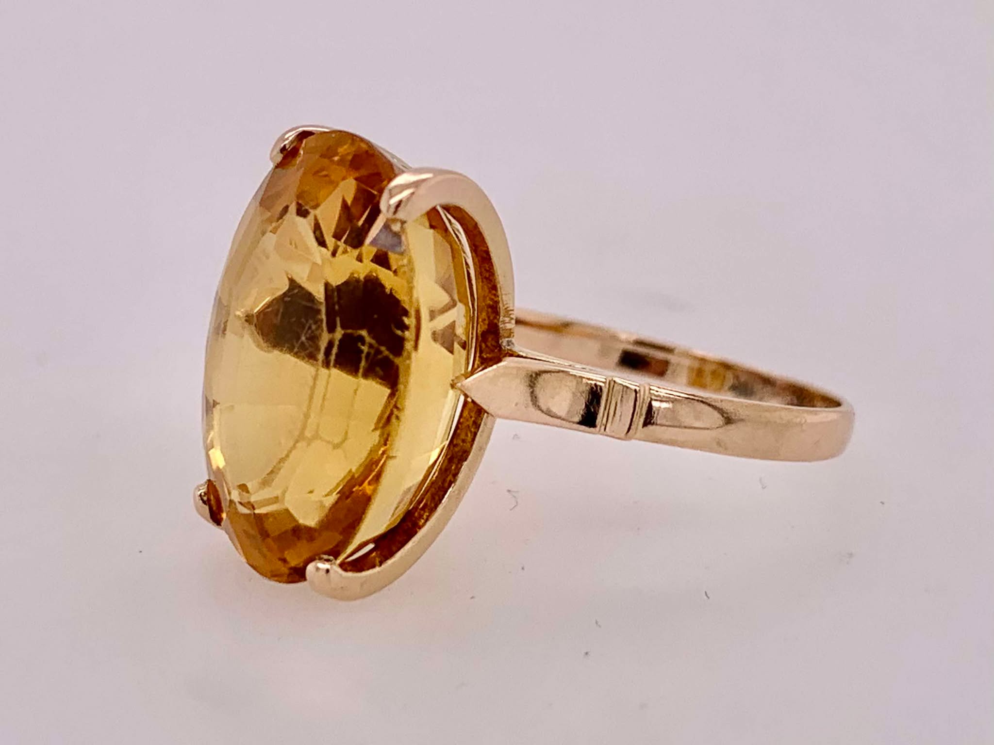 Estate 14K Citrine Ring