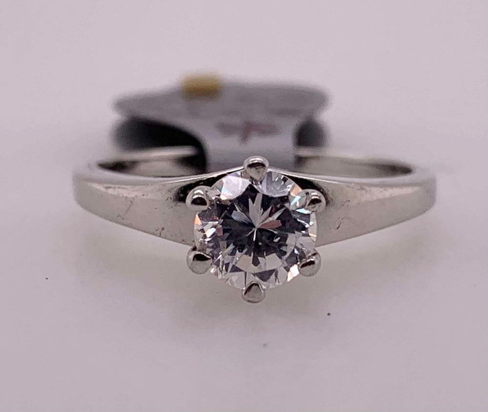 Sterling Silver Cubic Zirconia Solitaire Ring