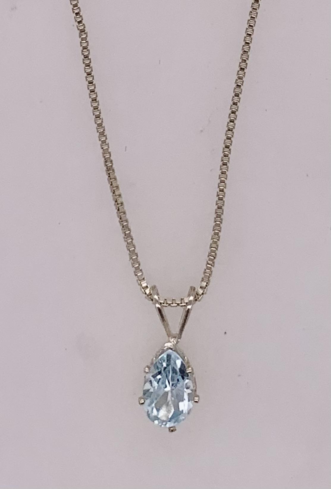 Sterling Silver Synthetic Blue Stone Pendant