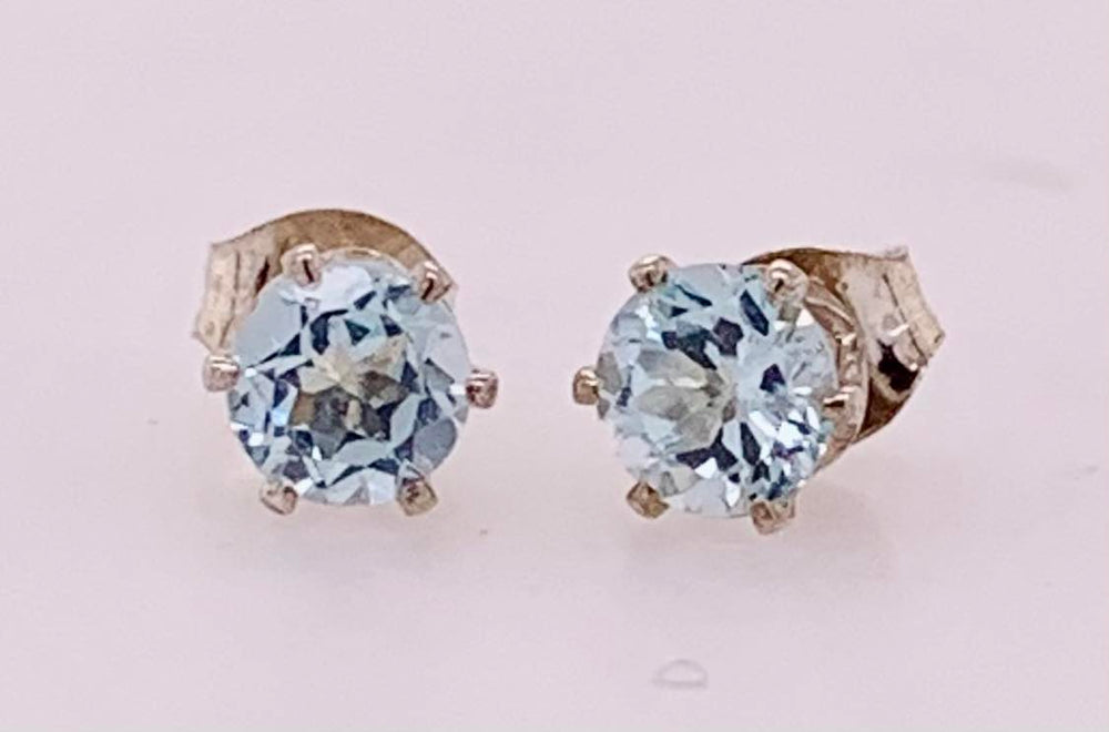 Sterling Silver Blue Cubic Zirconia Earrings