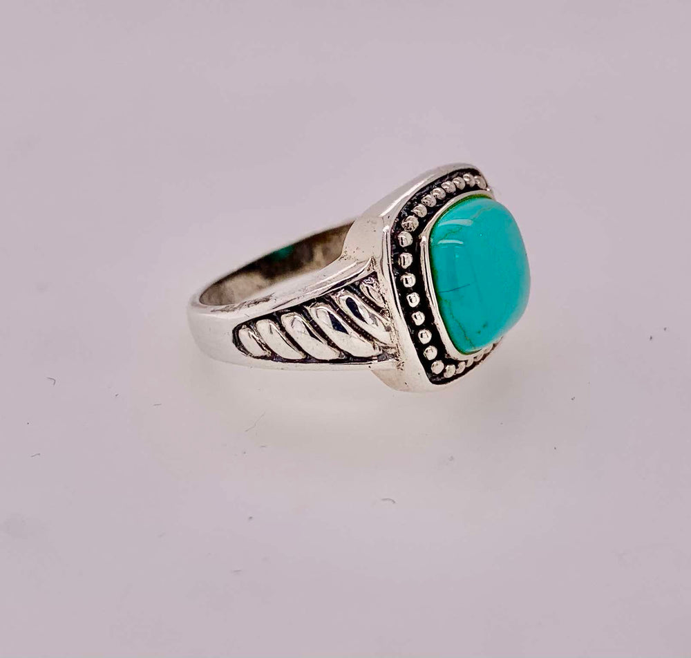 Sterling Silver Faux Turquoise Ring