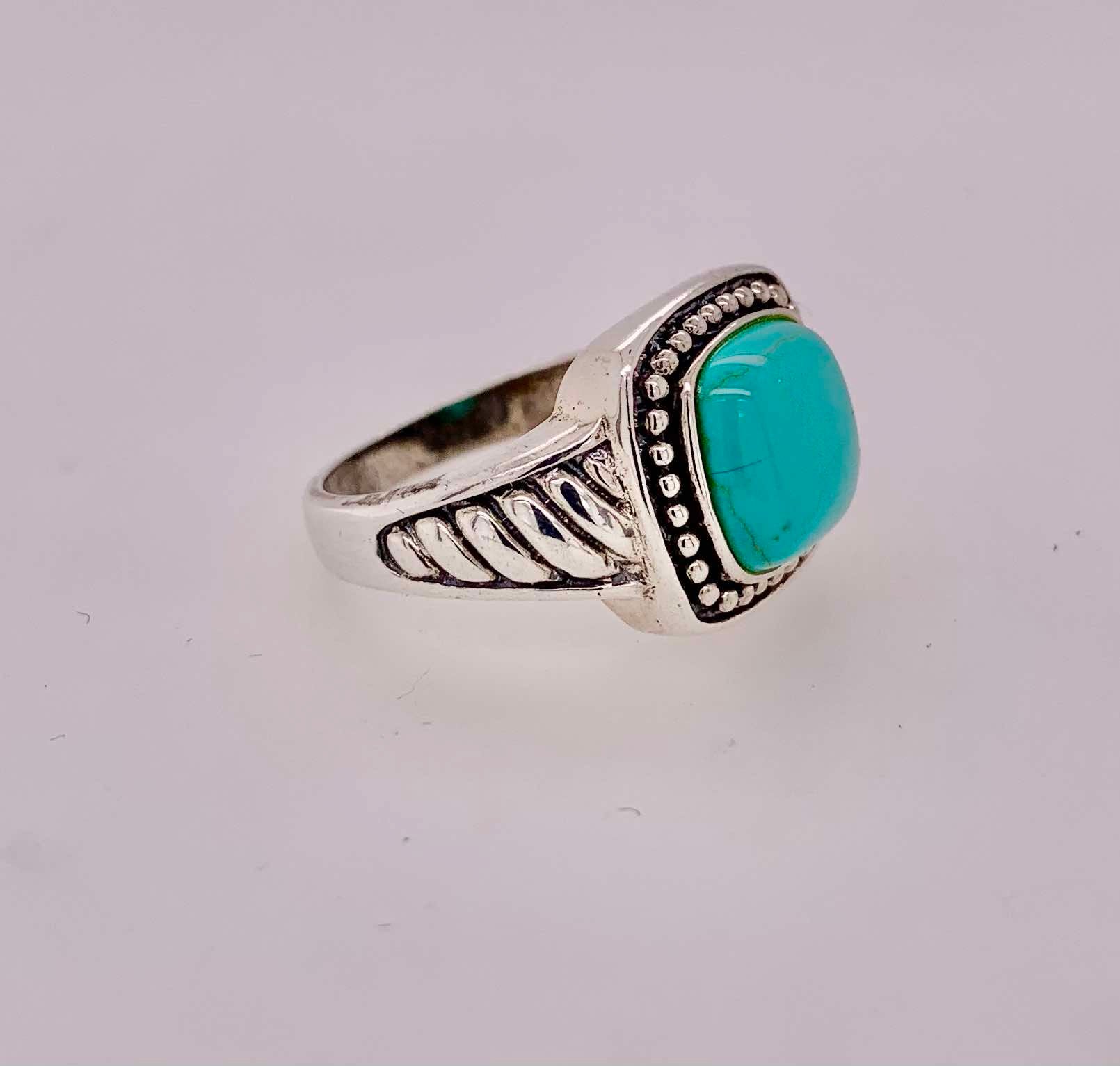 Sterling Silver Faux Turquoise Ring