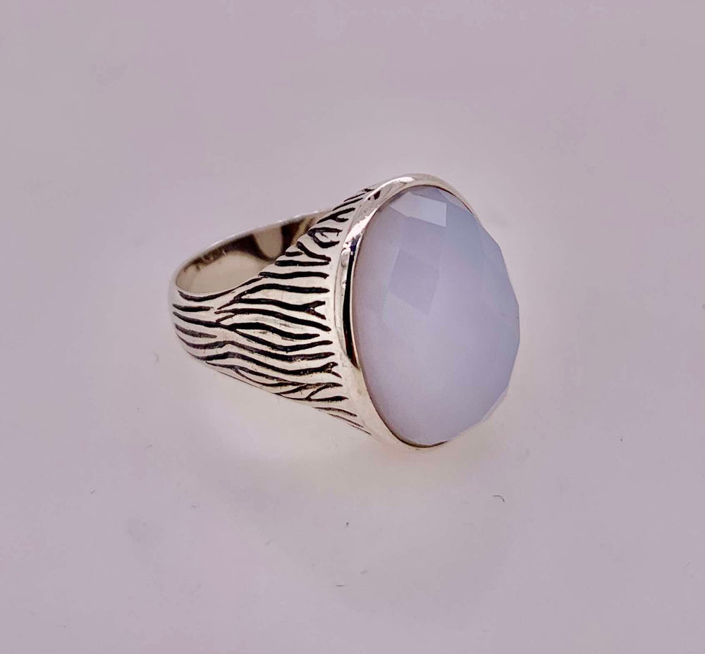 Sterling Silver Opaque Quartz Ring