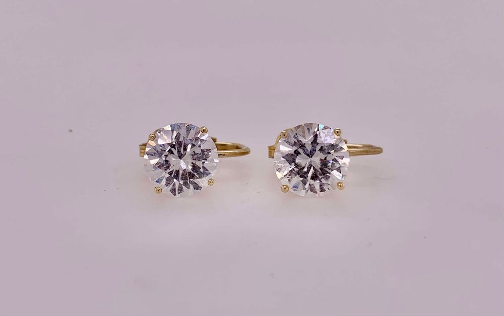 Estate Gold Filled Cubic Zirconia Earrings