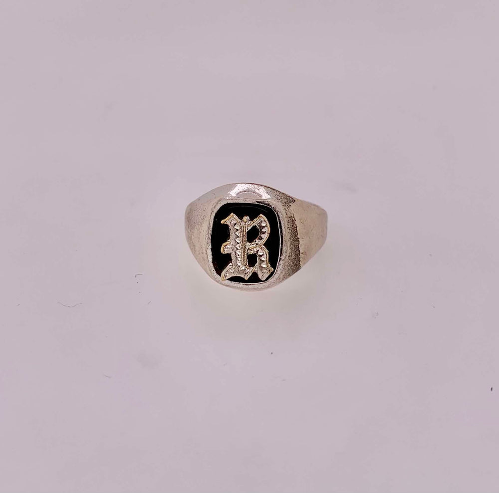 Estate Sterling Silver Initial Ring