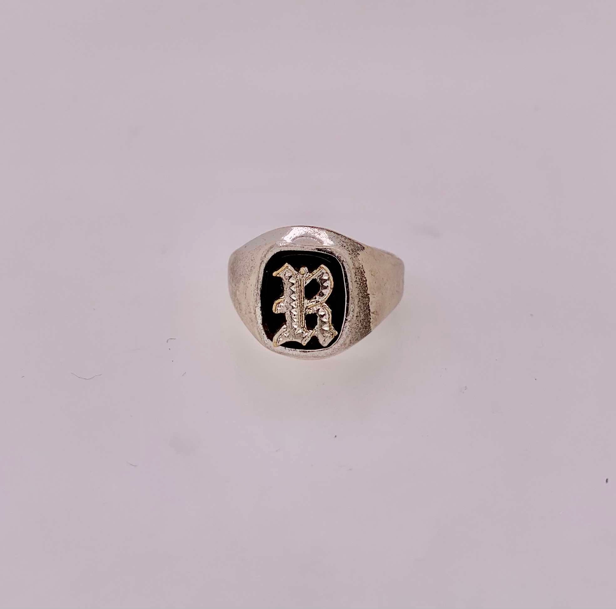 Estate Sterling Silver Initial Ring