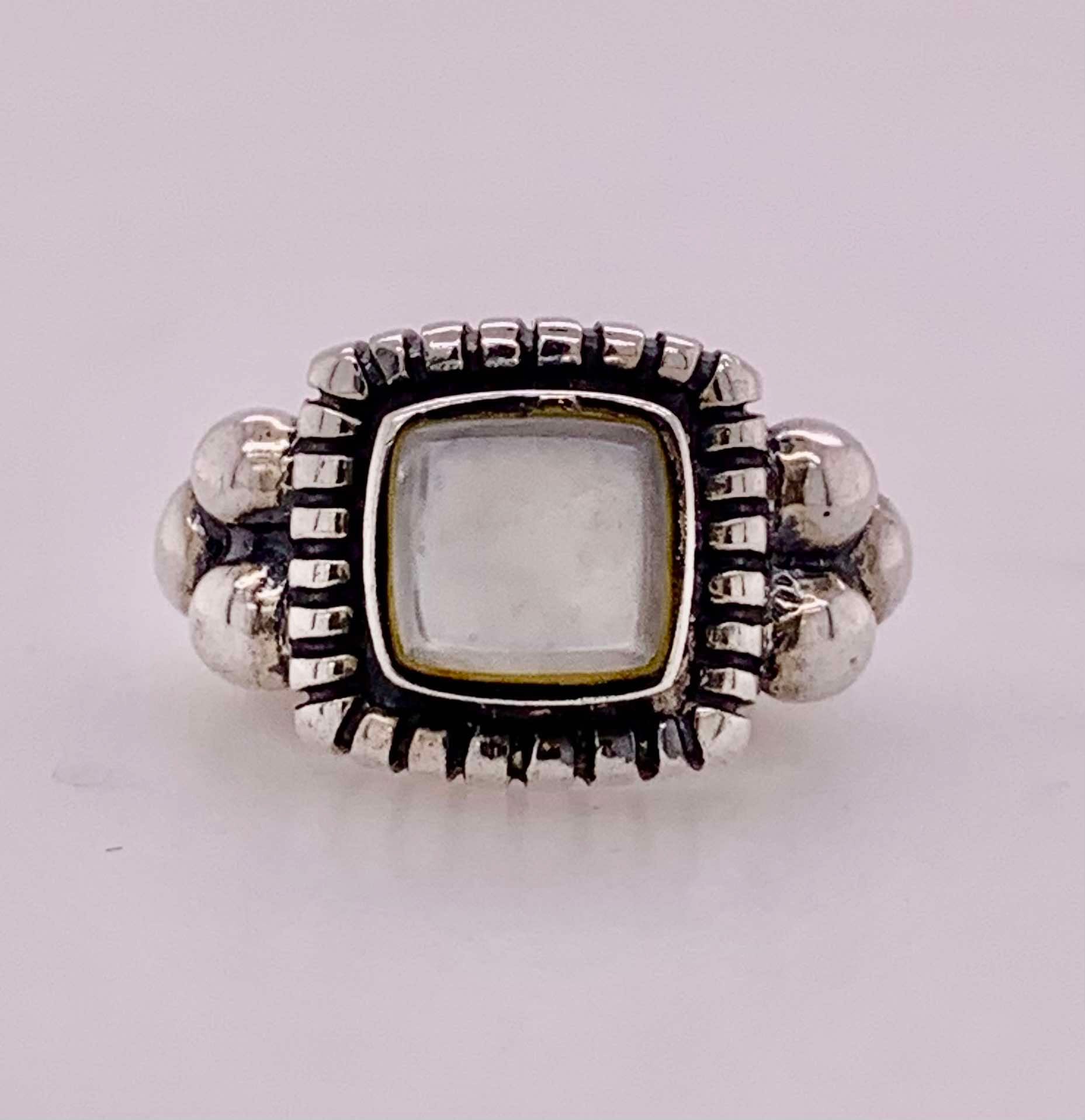 Sterling Silver Mother Of Pearl Ring