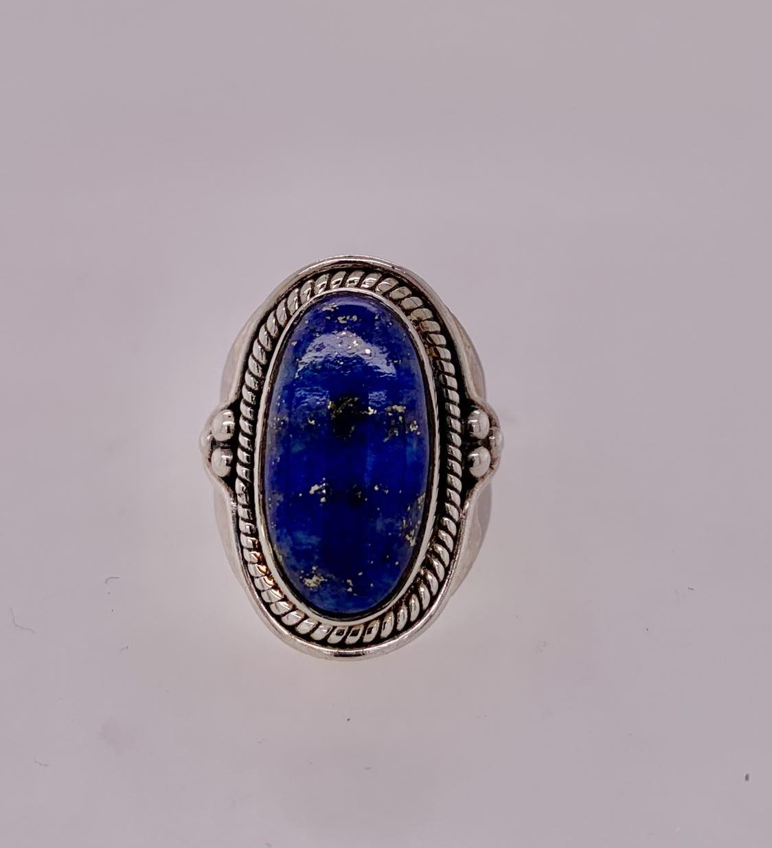 Estate Sterling Silver Lapis Ring