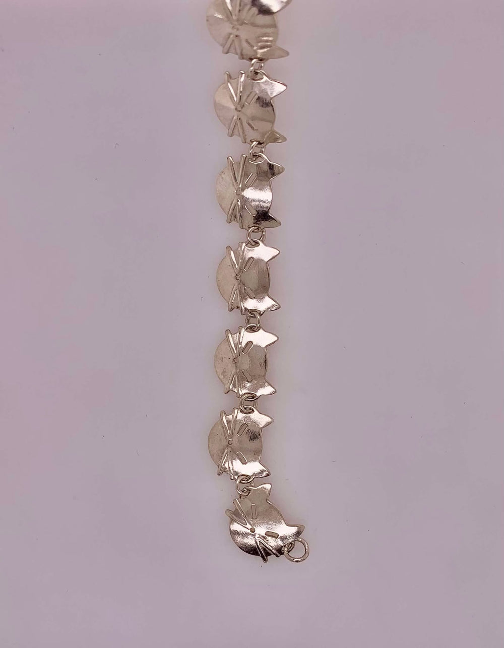 Sterling Silver Cat Face Bracelet