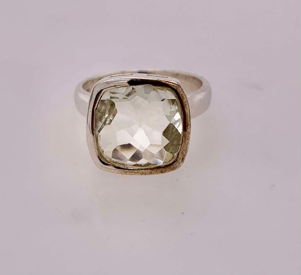 Sterling Silver Green Quartz Ring