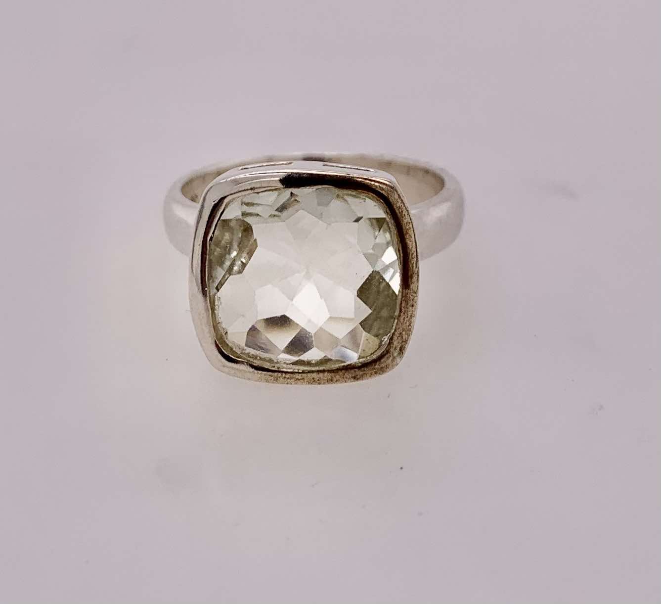 Sterling Silver Green Quartz Ring