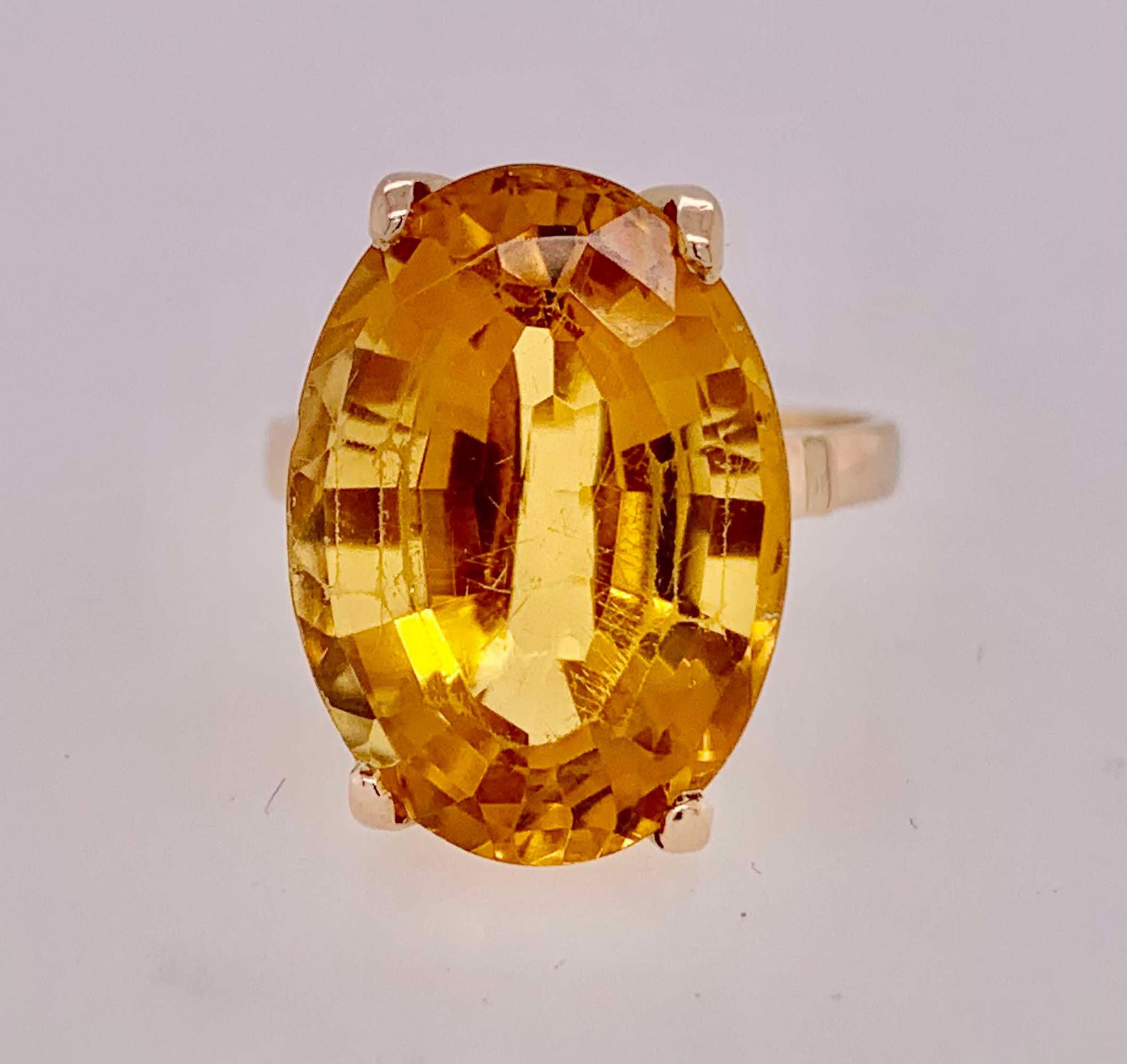 Estate 14K Citrine Ring