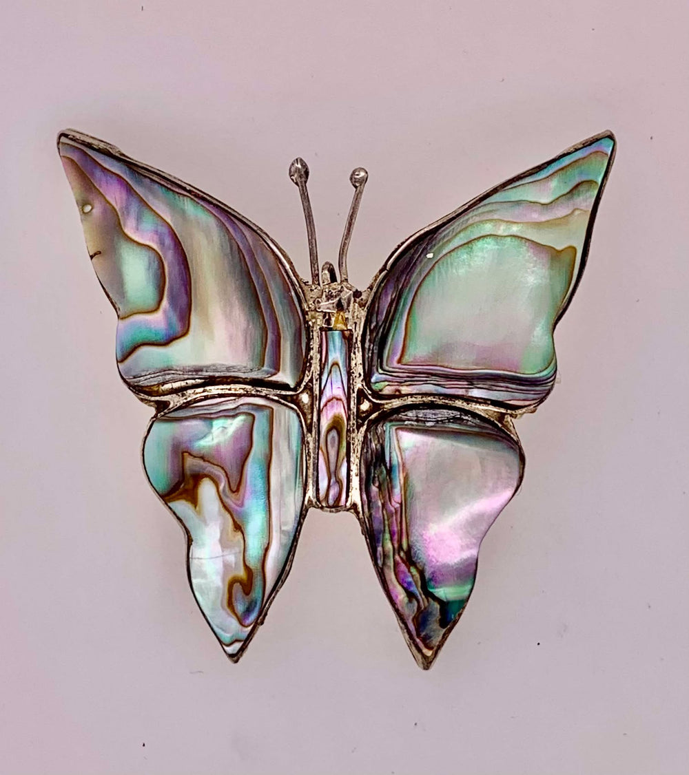 Estate Sterling Silver Butterfly Pin/Pendant