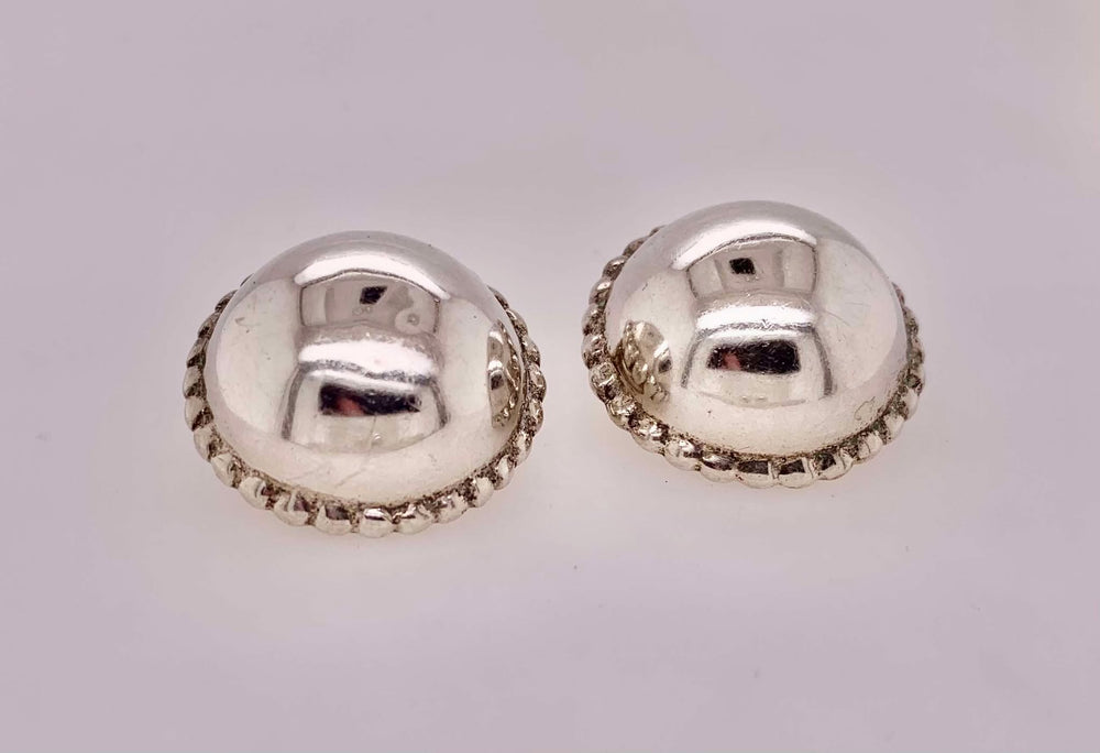 Estate Sterling Silver Clip-on Earrings