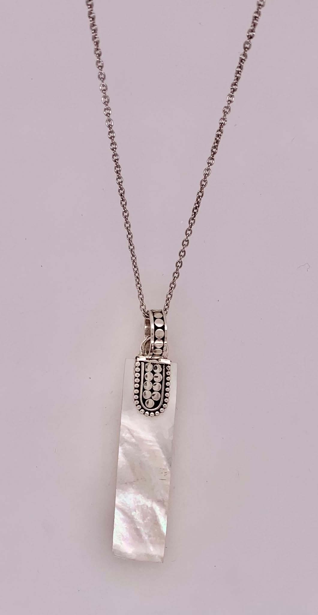 Sterling Silver and Mother of Pearl Necklace