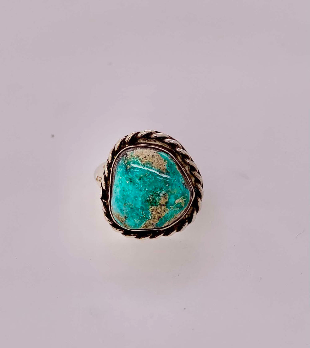 Estate Sterling Silver and Turquoise Ring