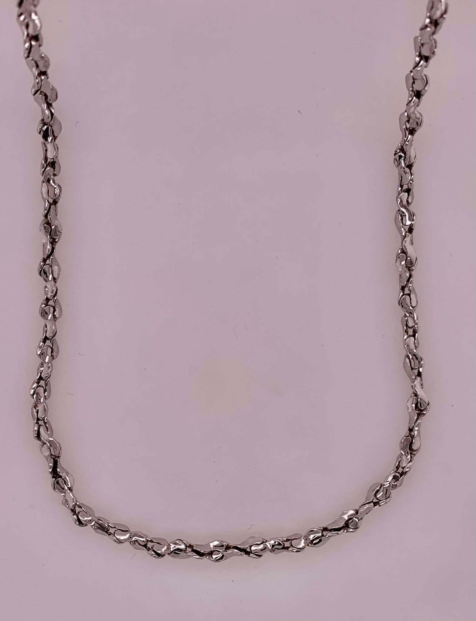 Sterling Silver Fancy Link Chain.