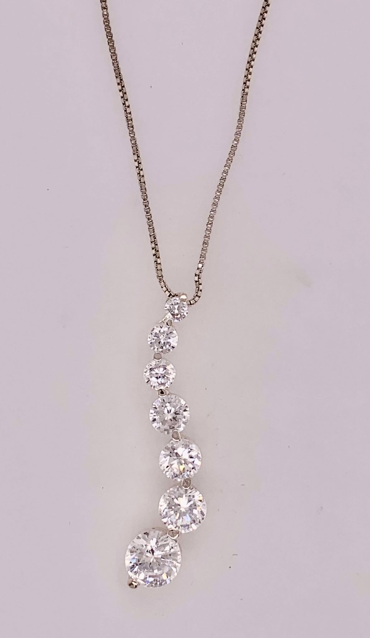 Sterling Silver Cubic Zirconia Necklace
