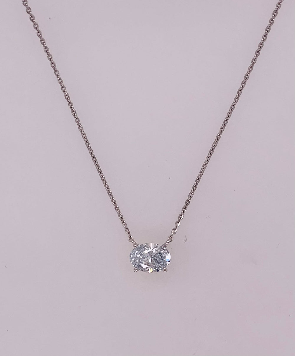 LAB Diamond Solitaire Necklace