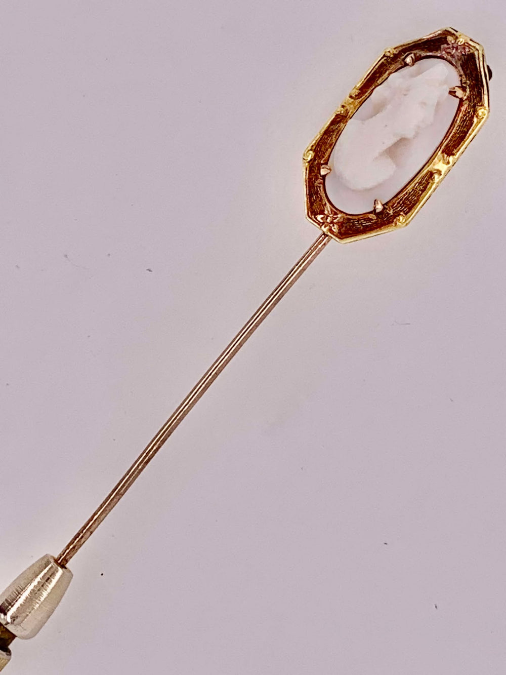 Estate Gold-Filled Cameo Stick Pin