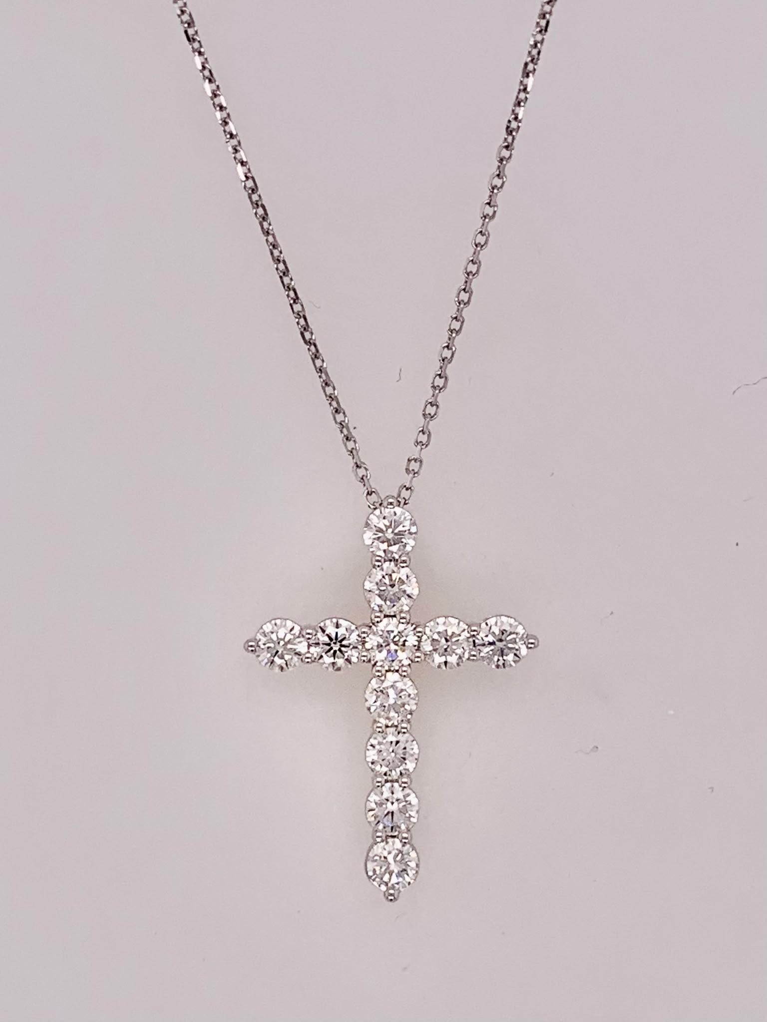 LAB Diamond Cross Necklace