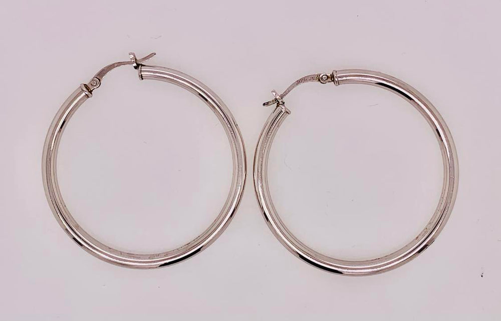 Estate Sterling Silver Hoops
