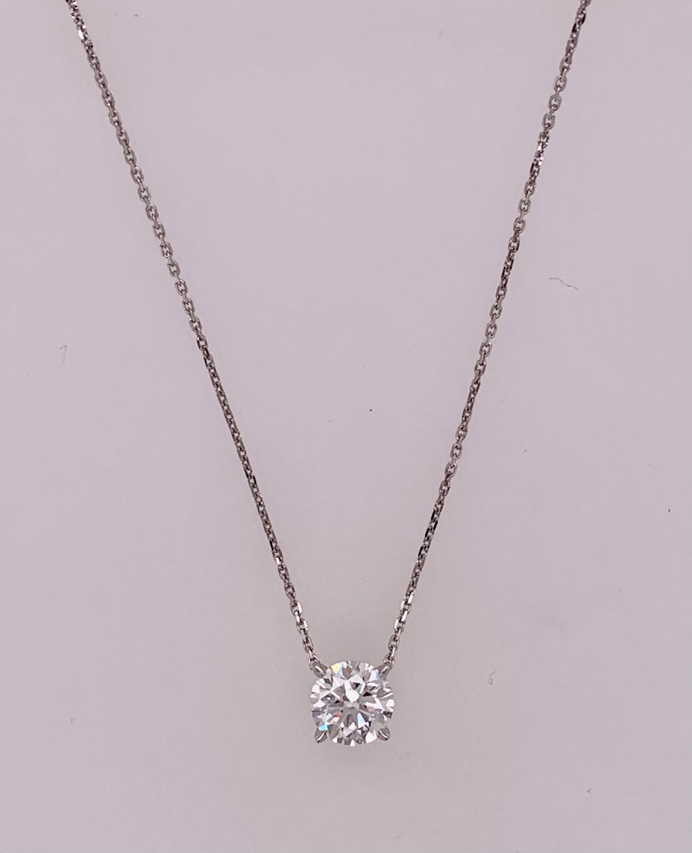 LAB Diamond Solitaire Necklace