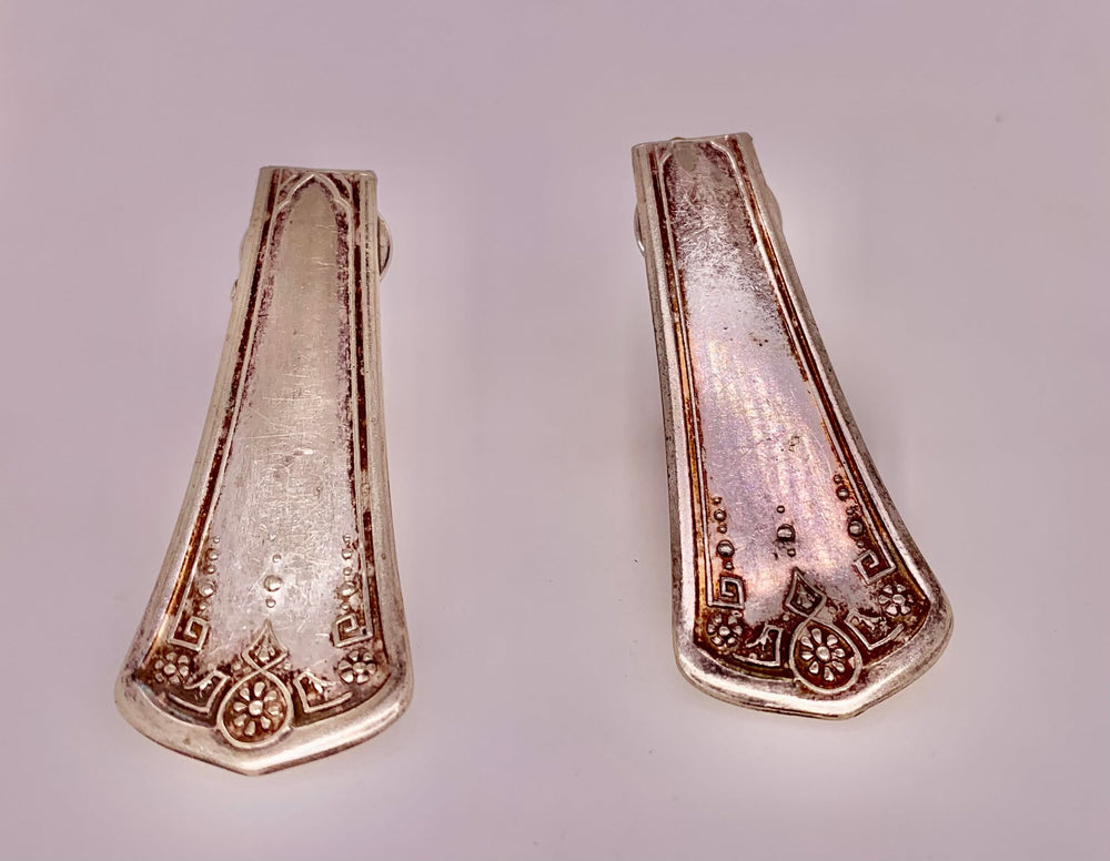 Estate Sterling Silver Clip-on Earrings