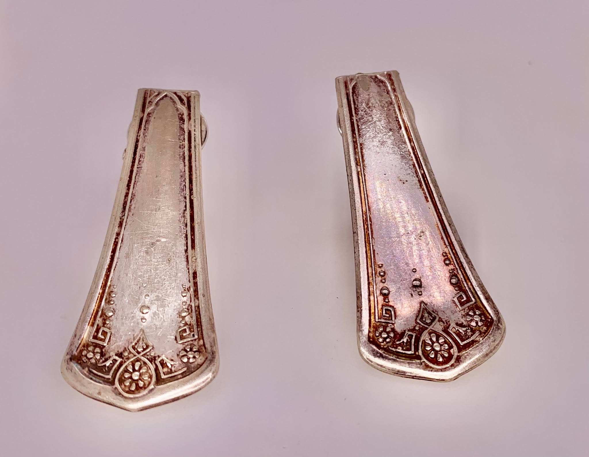 Estate Sterling Silver Clip-on Earrings