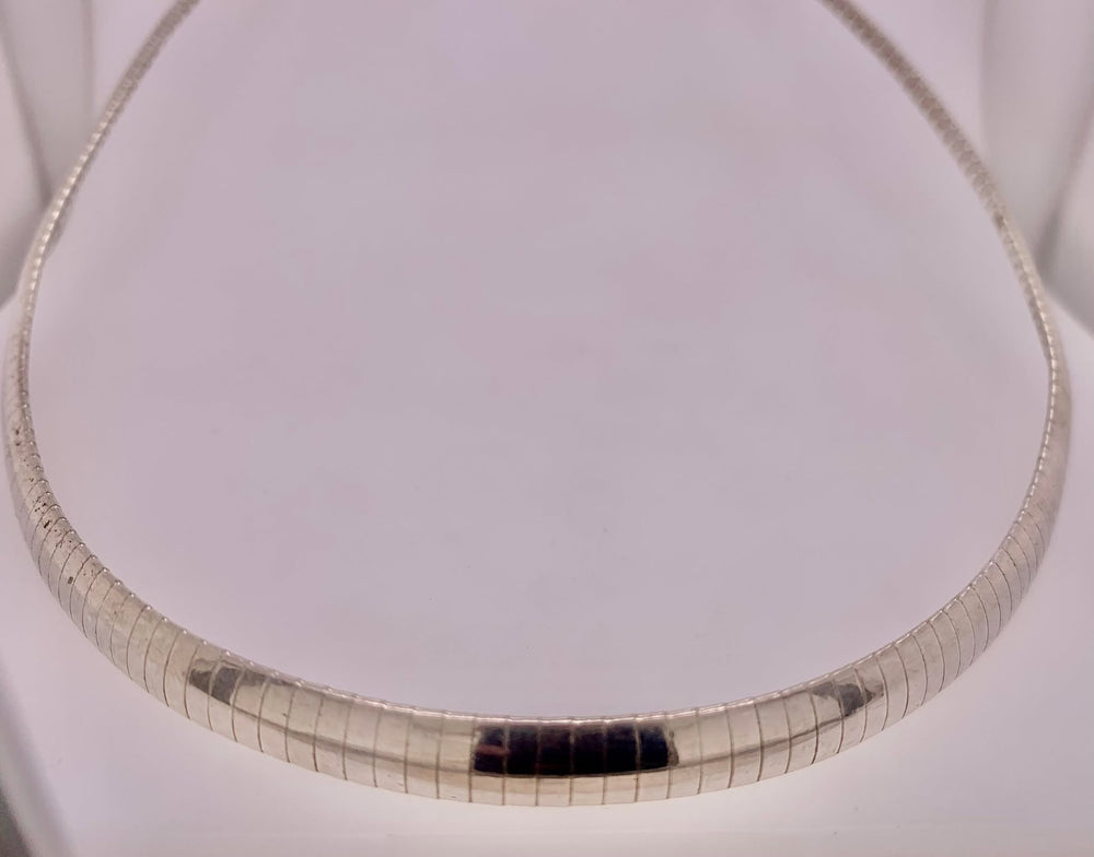 Sterling Silver Omega Necklace