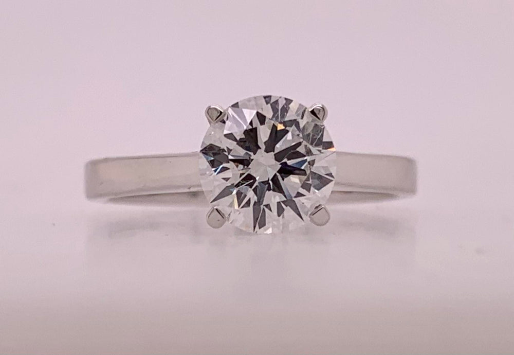14K LAB Diamond Solitaire Ring