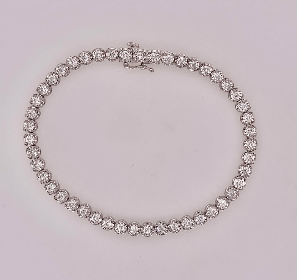 Sterling Silver LAB Diamond Tennis Bracelet