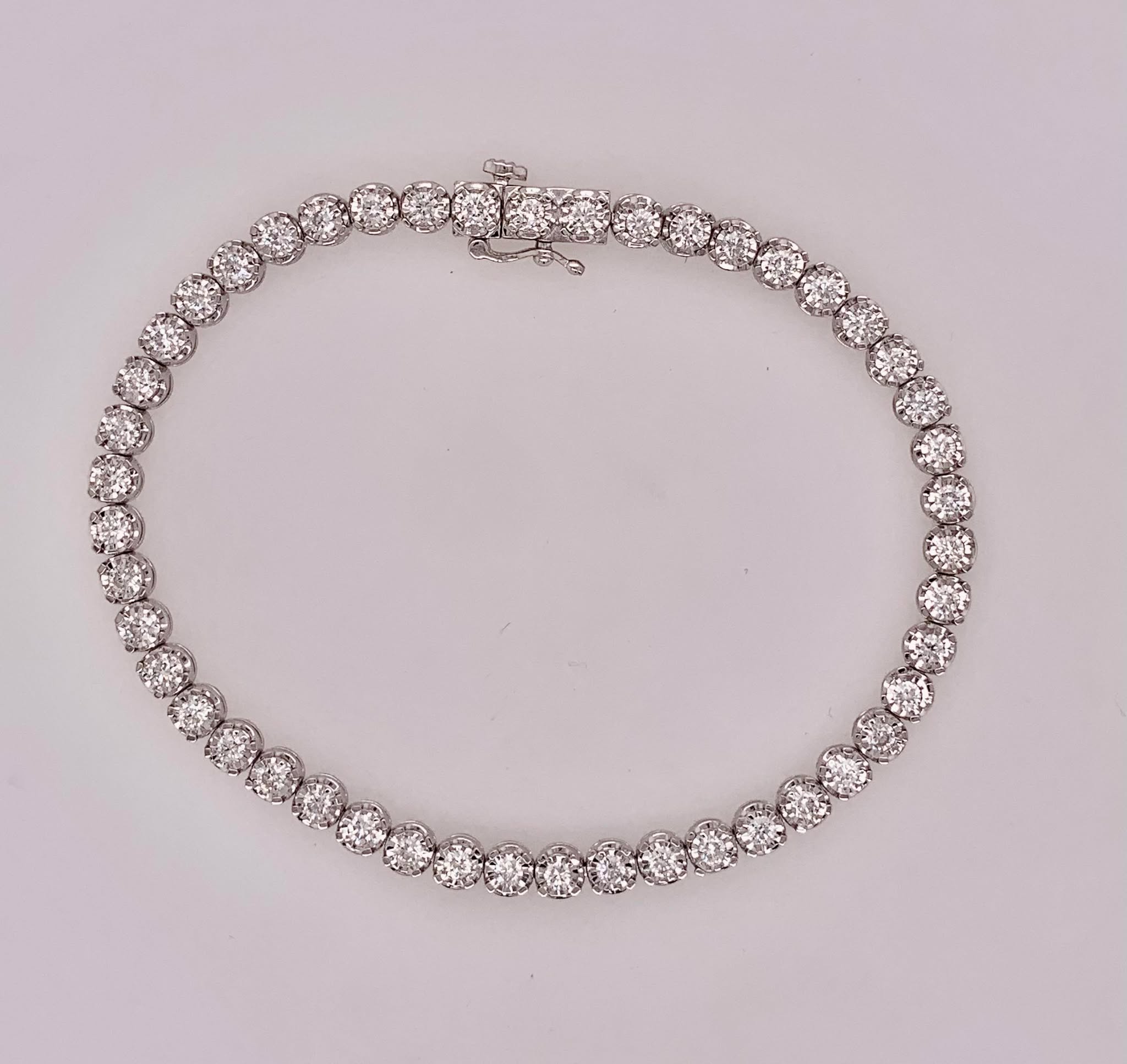 Sterling Silver LAB Diamond Tennis Bracelet