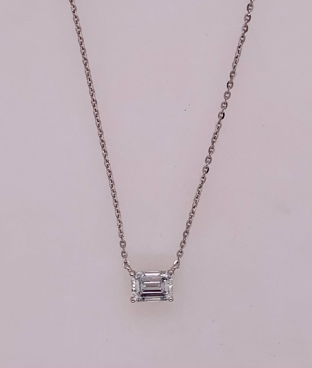 LAB Diamond Solitaire Necklace