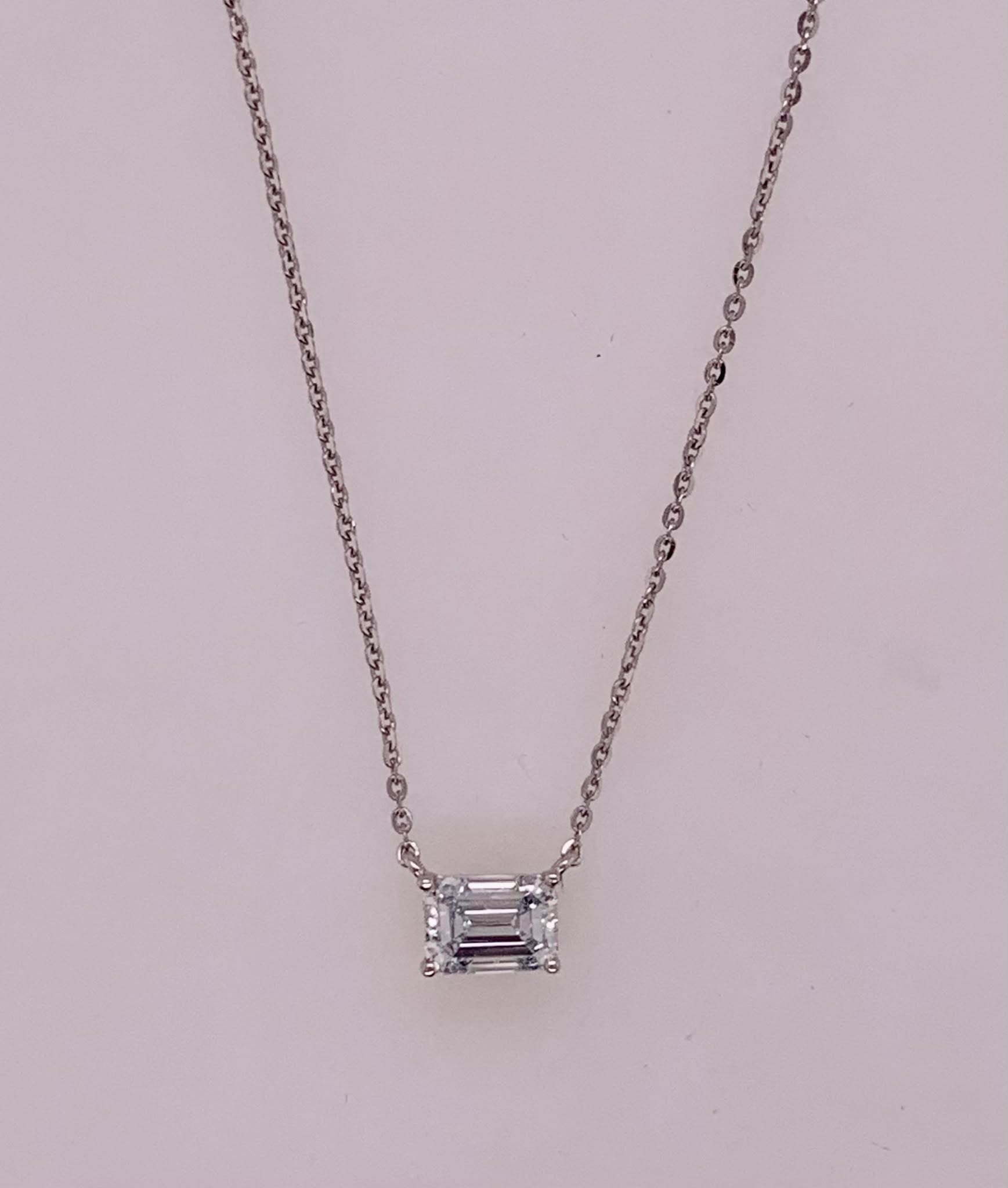 LAB Diamond Solitaire Necklace