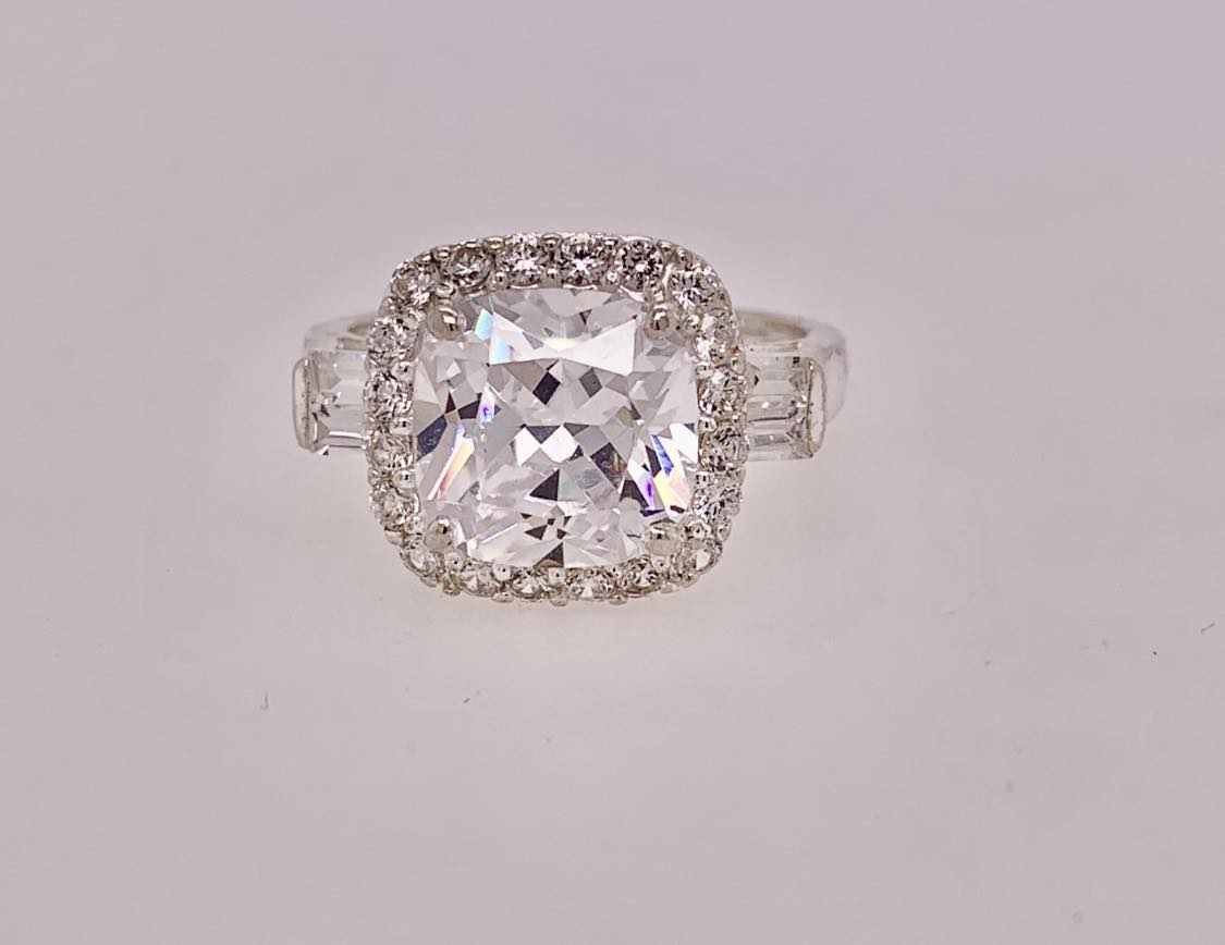 Sterling Silver Cubic Zirconia Ring