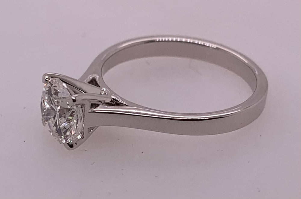14K LAB Diamond Solitaire Ring