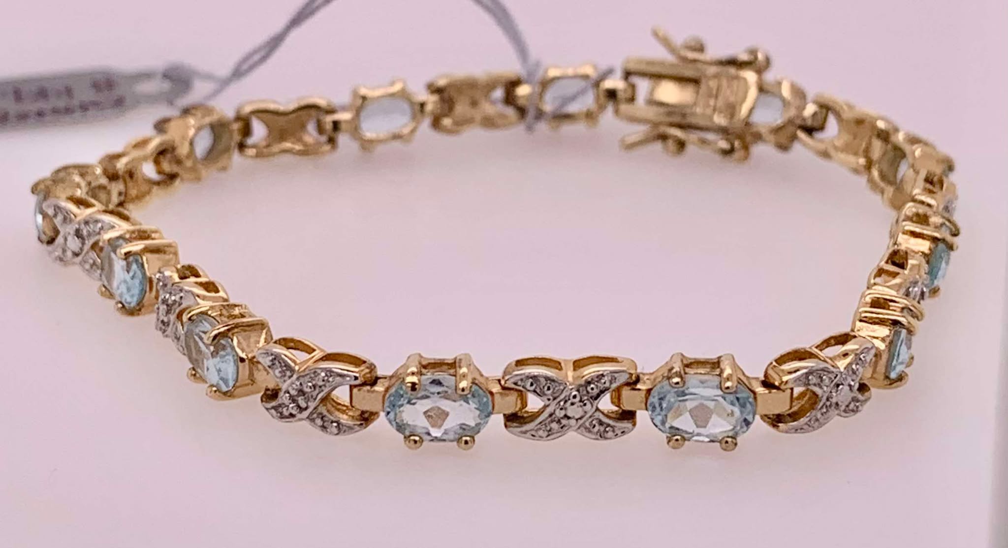 Estate Gold Vermeil Topaz Bracelet