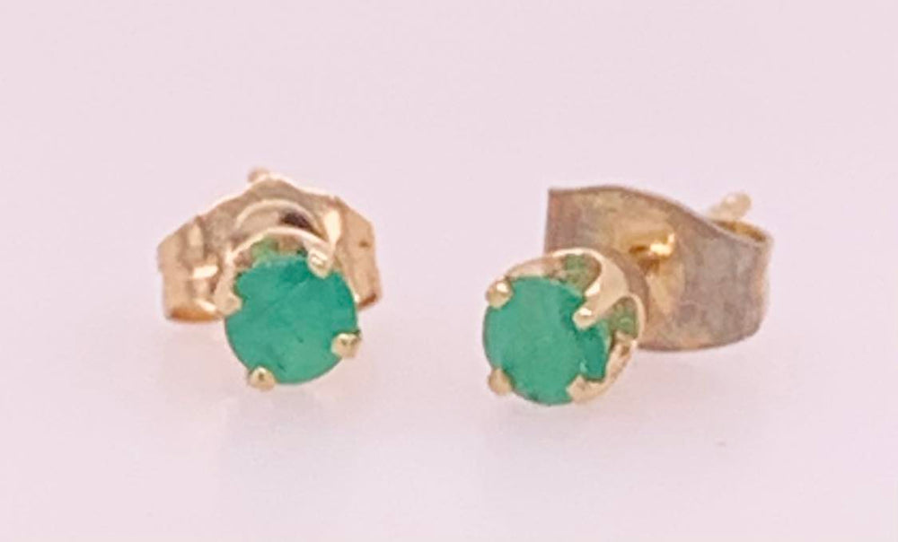 14K Emerald Earrings